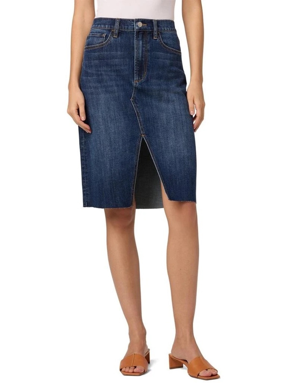 Joe's Jeans High Rise Midi Denim Skirt
